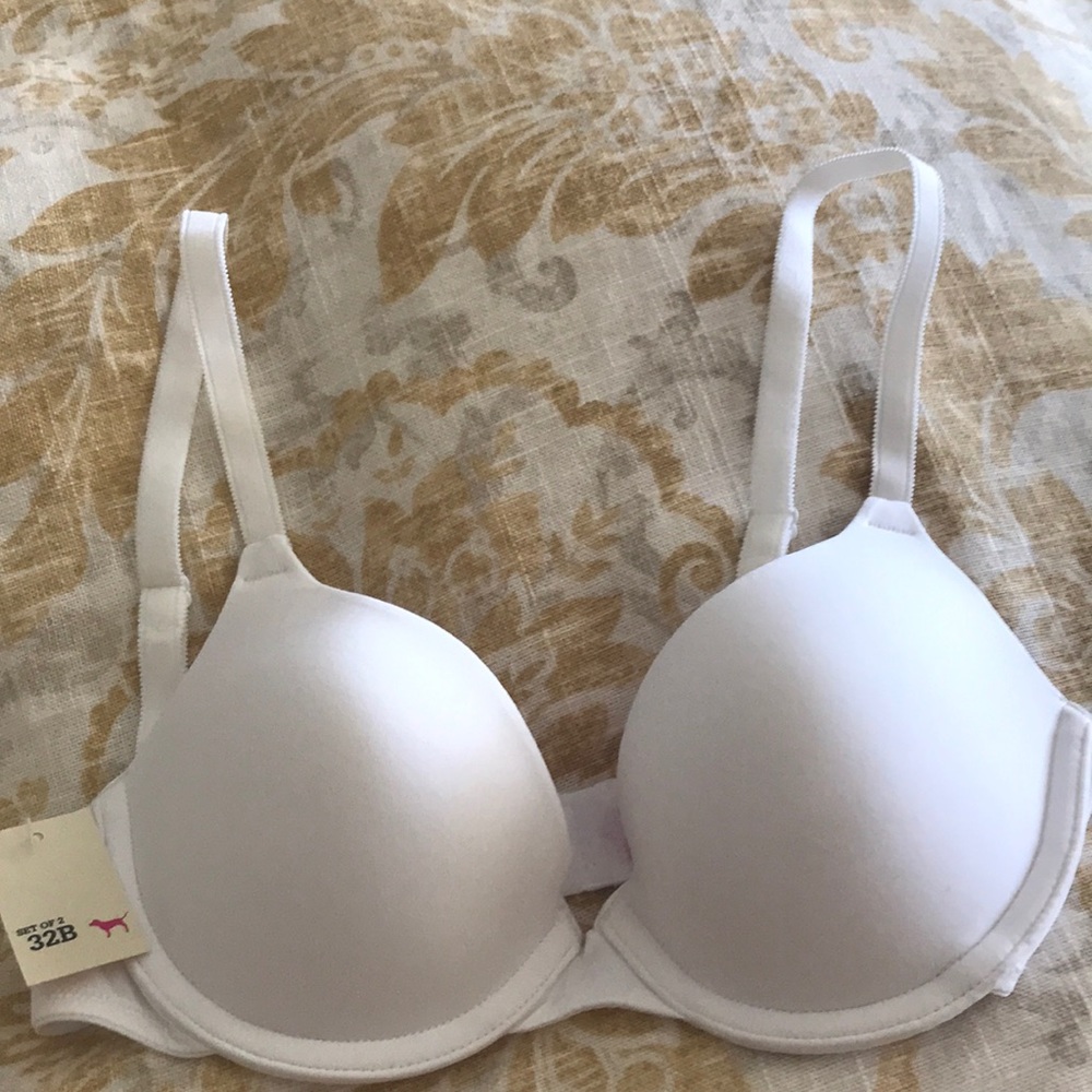 PINK White push-up bra 32B